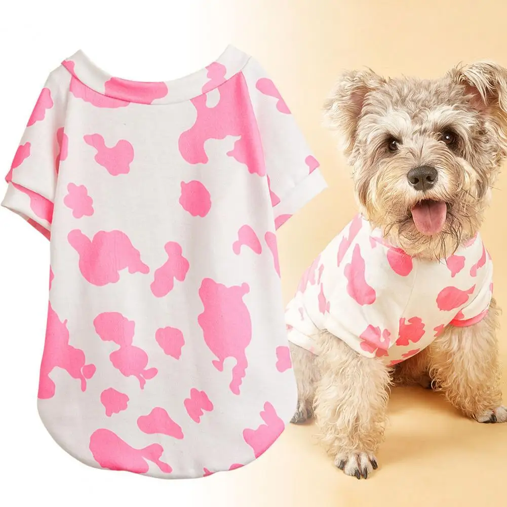 Pet Cloth Cute Lightweight Easy to Apply Cartoon Cow Print Pet Cloth for Cat Pet Apparel Pet Shirt
Pet Cloth Cute Lightweight Easy to Apply Cartoon Cow Print Pet Cloth for Cat Pet Apparel Pet Shirt
