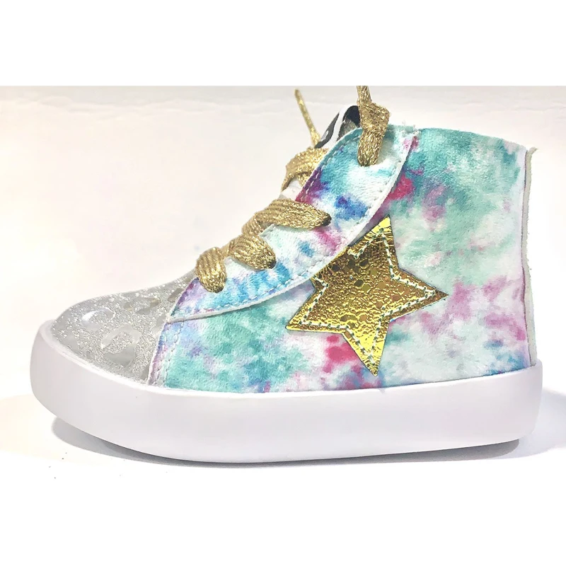 Children Toddler Fashion Tie-dye Sequins Kids Flower 21-37 Microfiber Rubber Star Gold Laces Zipper Shoes Custom
Children Toddler Fashion Tie-dye Sequins Kids Flower 21-37 Microfiber Rubber Star Gold Laces Zipper Shoes Custom