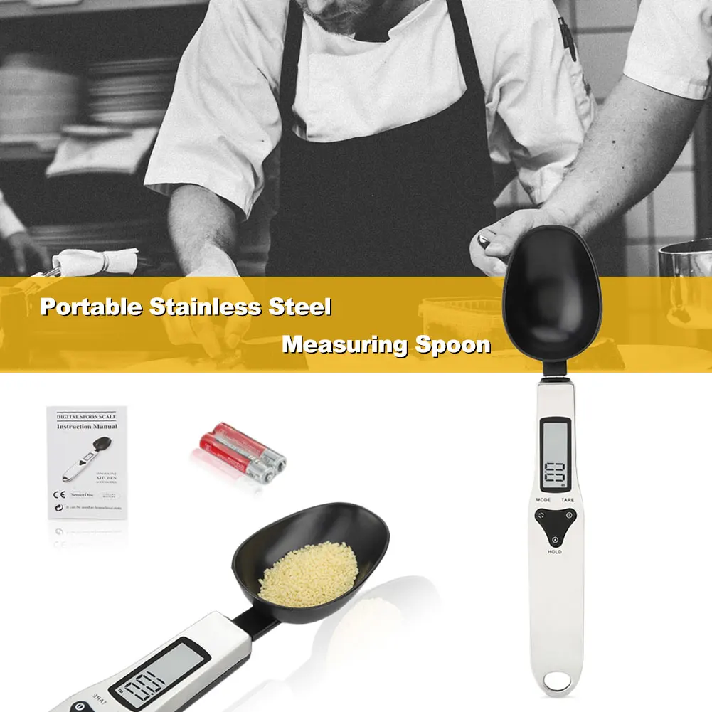 500g/0.1g Stainless Steel LCD Digital Kitchen Scale Measuring Spoon Coffee Sugar Gram Electronic Spoon Weight Volumn Food Scale
500g/0.1g Stainless Steel LCD Digital Kitchen Scale Measuring Spoon Coffee Sugar Gram Electronic Spoon Weight Volumn Food Scale