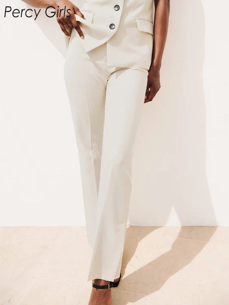 Женские прямые брюки с разрезом ZA, повседневные офисные брюки до щиколотки на молнии с карманами, шикарные длинные брюки с высокой талией, ... 
Женские прямые брюки с разрезом ZA, повседневные офисные брюки до щиколотки на молнии с карманами, шикарные длинные брюки с высокой талией, ...