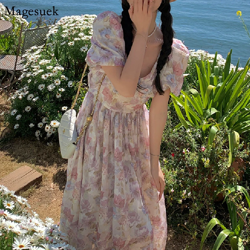 Loose Print Floral Dress Women Elegant Casual Vintage Summer Dress Female Puff Sleeve Sweet A Line Slim Long Dresses New 21314
Loose Print Floral Dress Women Elegant Casual Vintage Summer Dress Female Puff Sleeve Sweet A Line Slim Long Dresses New 21314