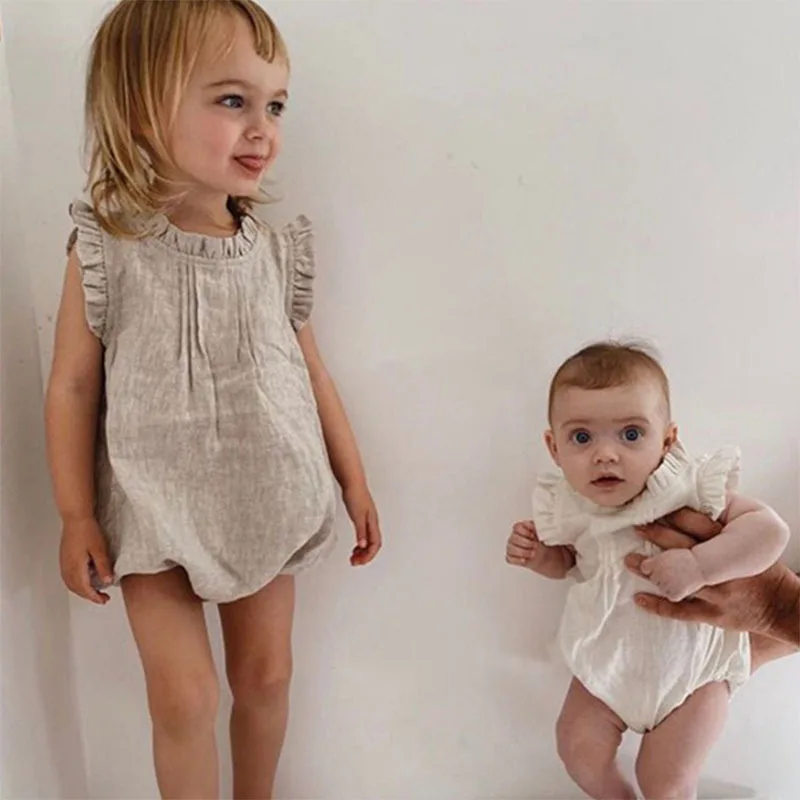 2022 Summer New Baby Girl Sleeveless Bodysuit Cotton Linen Infant Jumpsuit Solid Newborn Casual Clothes Loose Baby Boy Onesie
2022 Summer New Baby Girl Sleeveless Bodysuit Cotton Linen Infant Jumpsuit Solid Newborn Casual Clothes Loose Baby Boy Onesie