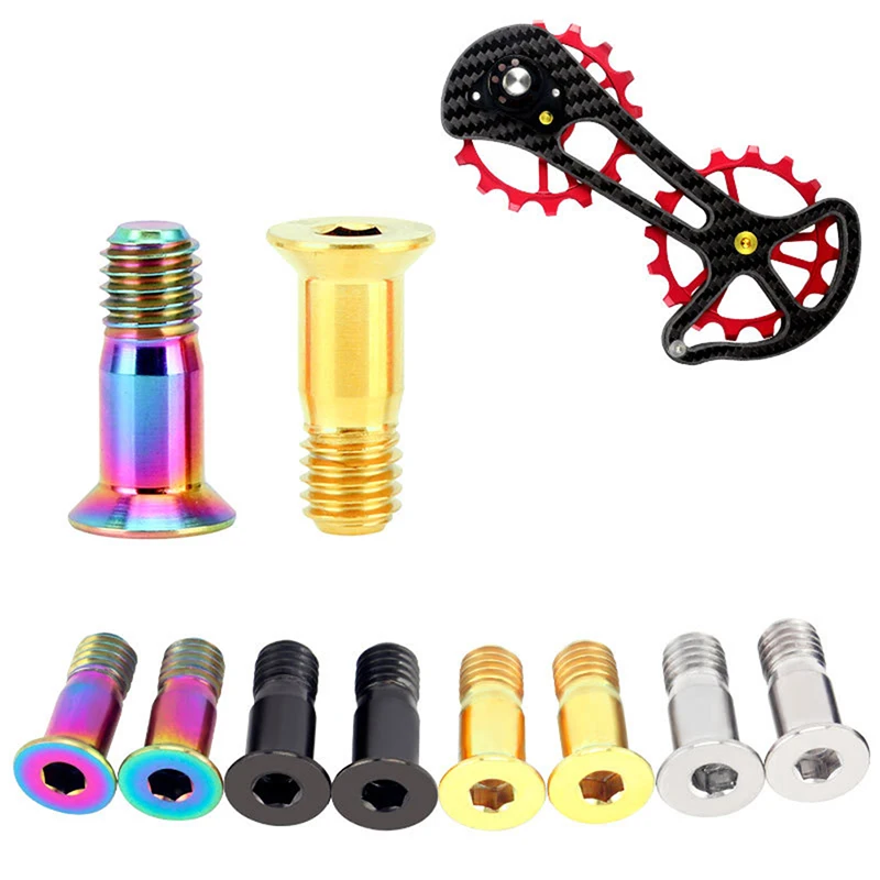 2PCS Bike M5 Titanium Screws Rear Derailleur Jockey Wheel Screws Pulley Guide Wheel Fixed Bolts MTB Road Accessories Parts
2PCS Bike M5 Titanium Screws Rear Derailleur Jockey Wheel Screws Pulley Guide Wheel Fixed Bolts MTB Road Accessories Parts