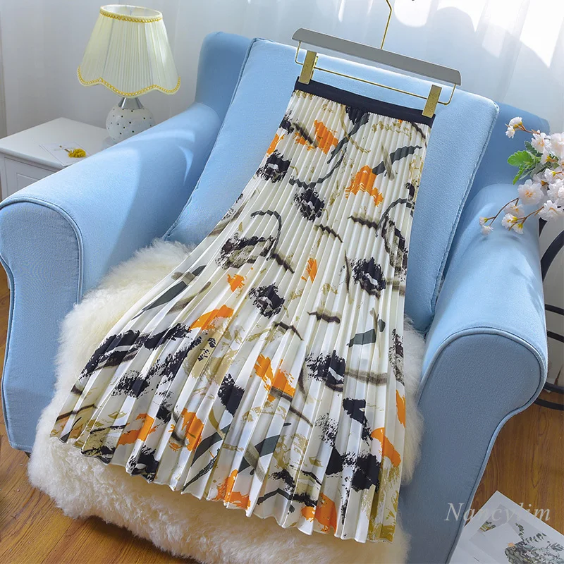 Mid-Length Pleated Chiffon Skirt Women's 2022 Summer New High Waist Slimming Printed Faldas Mujer Moda Vacation Sweet Clothes
Mid-Length Pleated Chiffon Skirt Women's 2022 Summer New High Waist Slimming Printed Faldas Mujer Moda Vacation Sweet Clothes