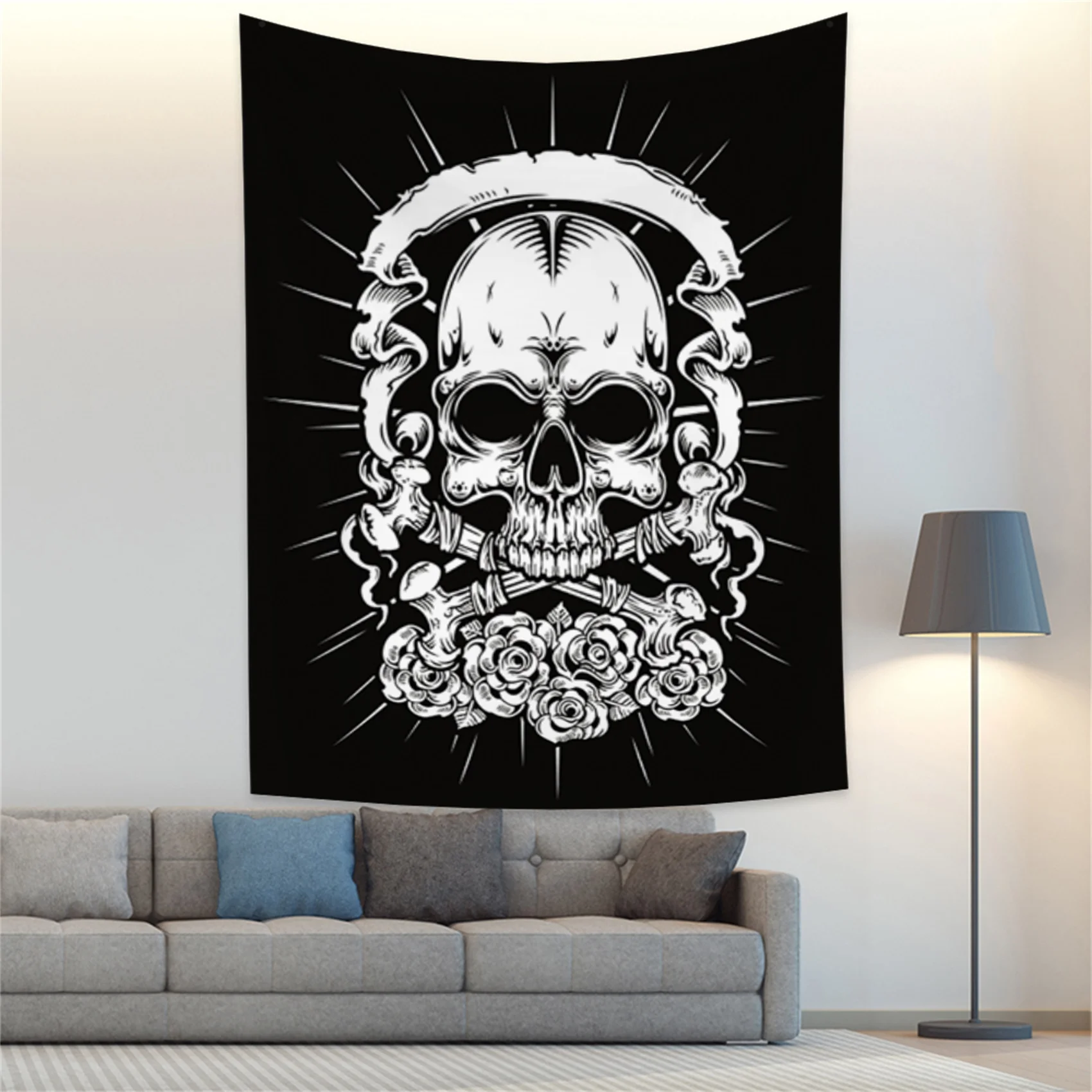 Skull Mandala Wall Tapestry Psychedelic Boho Rose Hippie Pattern Print 100% Microfiber Fabric Bedroom Living Room Decoration
Skull Mandala Wall Tapestry Psychedelic Boho Rose Hippie Pattern Print 100% Microfiber Fabric Bedroom Living Room Decoration