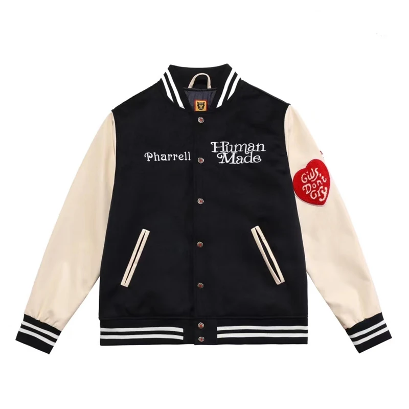 New Style Human Made Jacket Men Women Flocked Embroidered Human Made Jacket Patchwork Coat
New Style Human Made Jacket Men Women Flocked Embroidered Human Made Jacket Patchwork Coat