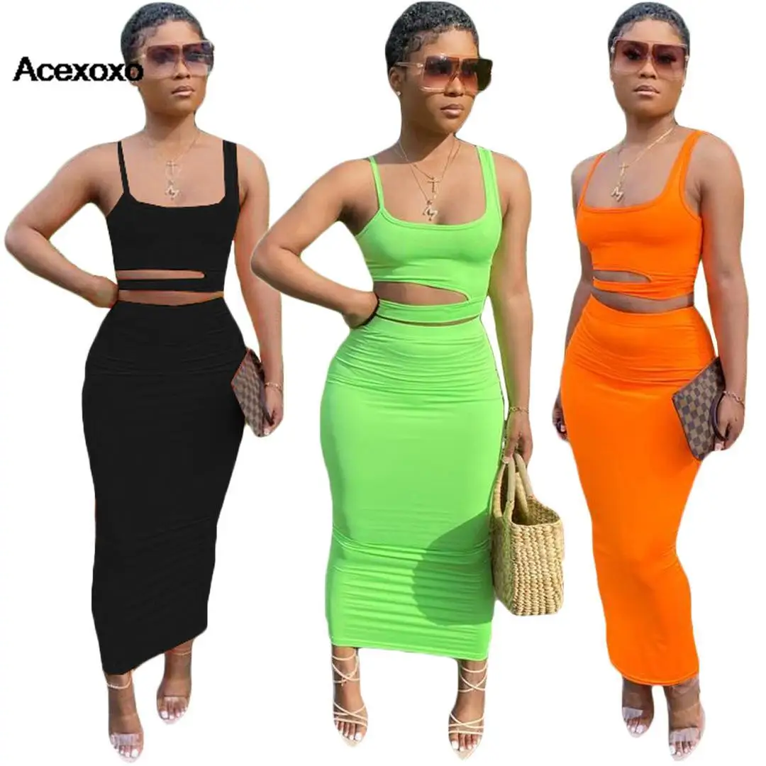 New solid color hollow casual home dress set two sets 
New solid color hollow casual home dress set two sets