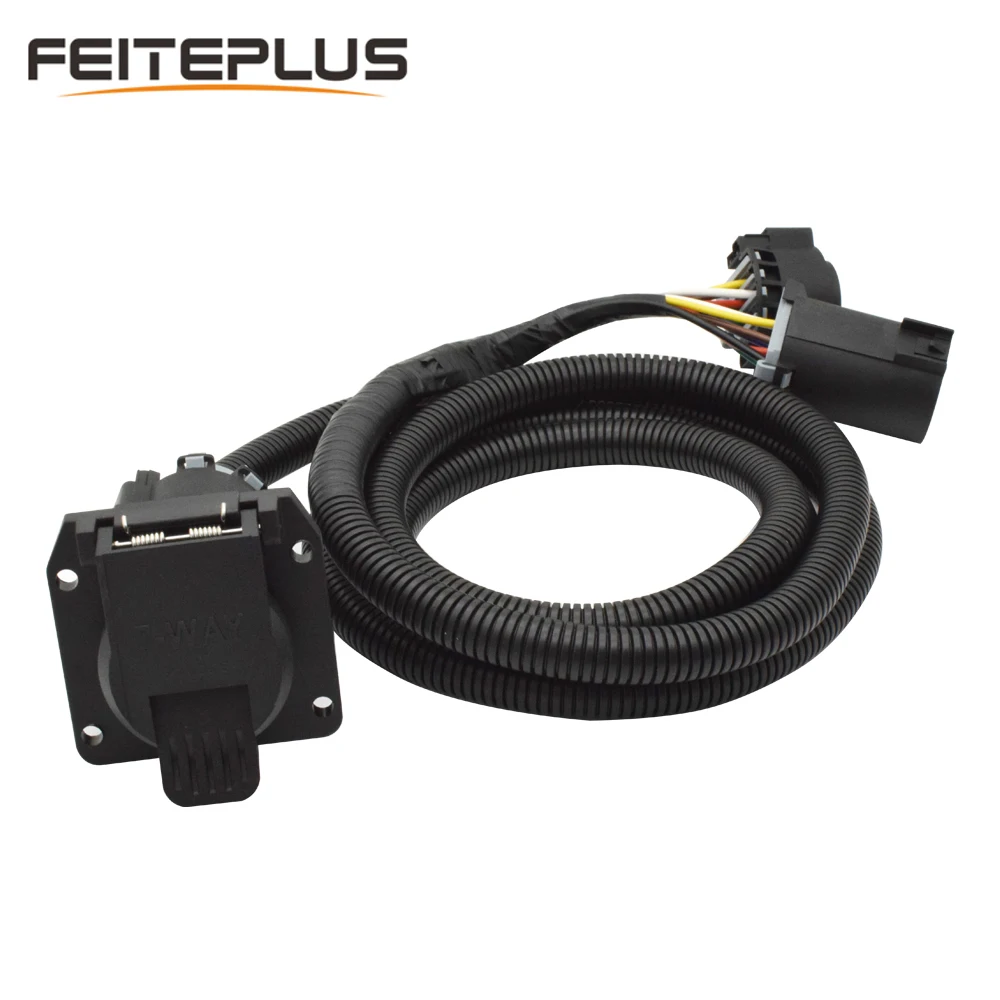 7Pin Trailer Wiring Harness Extension Adds 7-Way RV Blade to Truck Bed For GMC Sierra Chevrolet Dodge Ford 56070 HC3Z-15A416-A 
7Pin Trailer Wiring Harness Extension Adds 7-Way RV Blade to Truck Bed For GMC Sierra Chevrolet Dodge Ford 56070 HC3Z-15A416-A