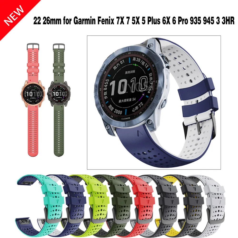 22 26mm Smart Watch Band Sport Silicone Quick Release Replacement Strap for Garmin Fenix 7 7X 6 6X Pro 5 5X 3 HR 935 Wristband
22 26mm Smart Watch Band Sport Silicone Quick Release Replacement Strap for Garmin Fenix 7 7X 6 6X Pro 5 5X 3 HR 935 Wristband