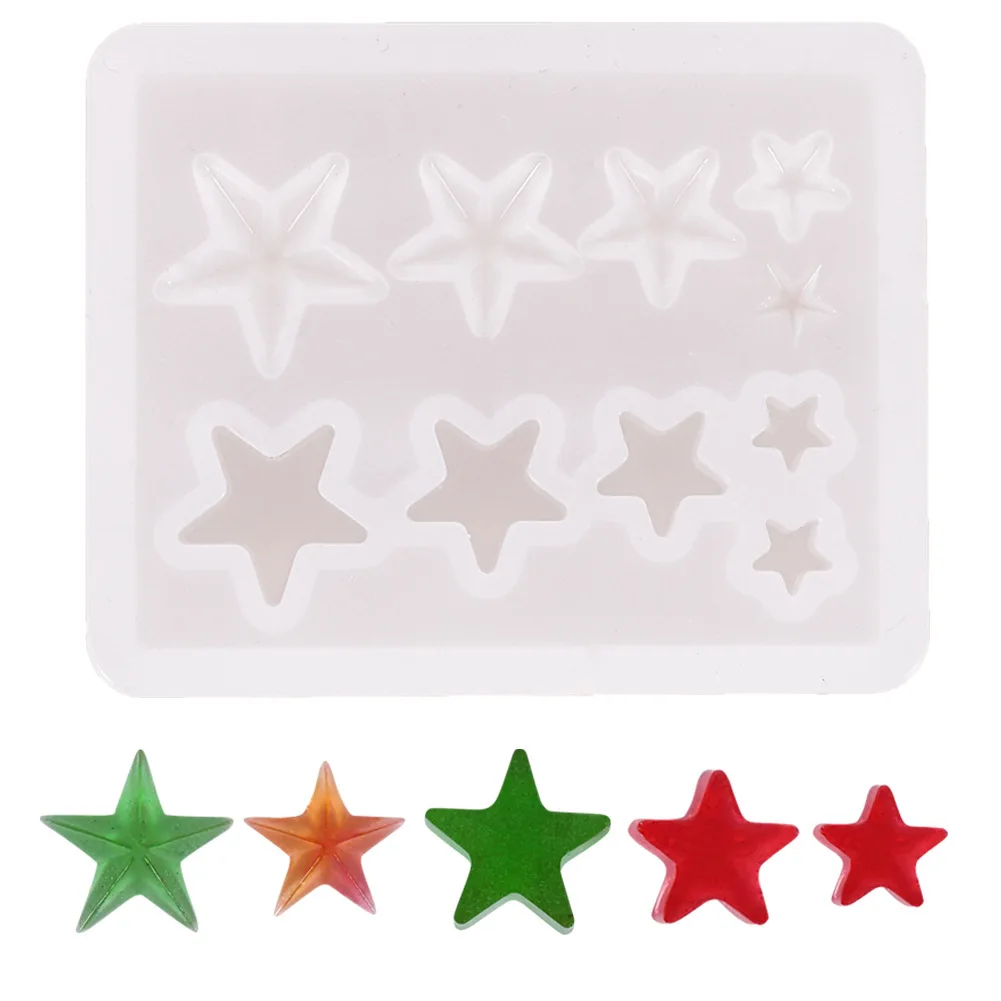 New Creative Crystal Drop Rubber Silicone Mould DTY Size Five-pointed Star Round Diamond Ring Earrings Pendant Drop Rubber Mold
New Creative Crystal Drop Rubber Silicone Mould DTY Size Five-pointed Star Round Diamond Ring Earrings Pendant Drop Rubber Mold