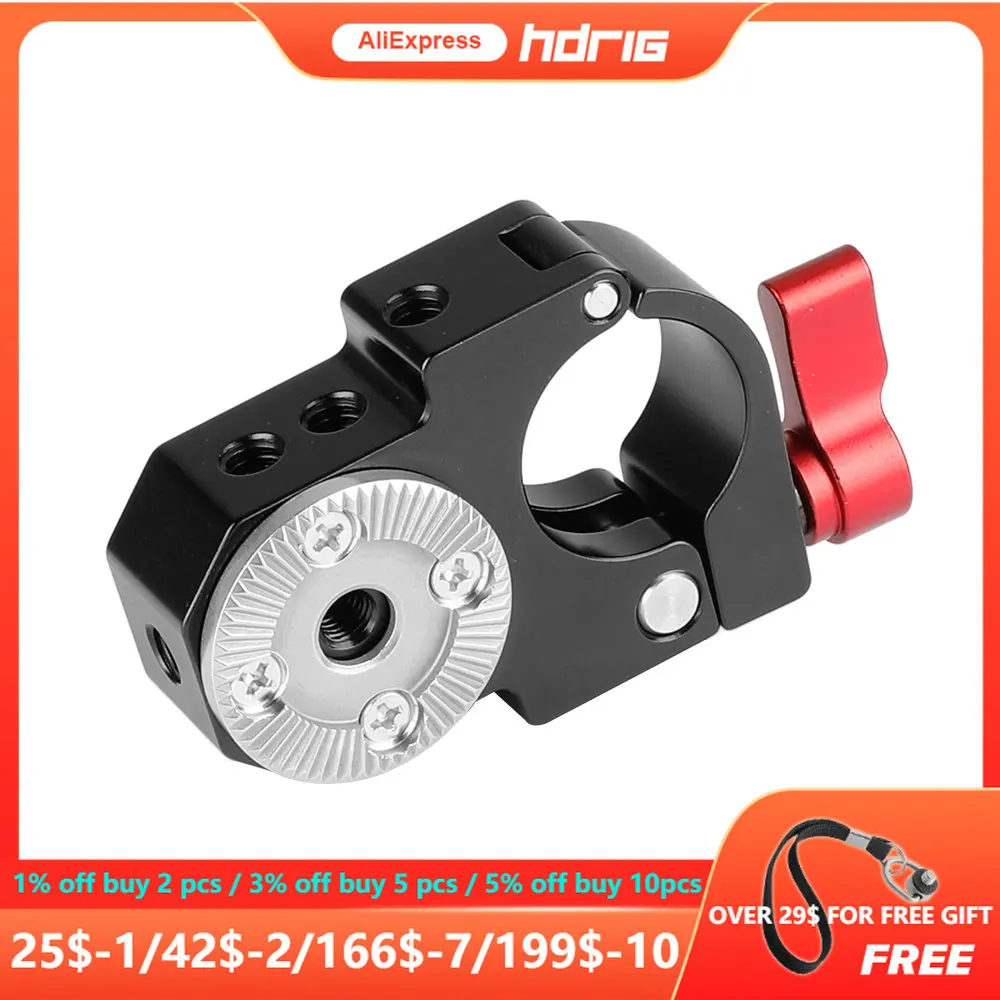 HDRIG Standard M6 Arri Rosette 25mm Single Rod Clamp with Arri Rosette Lock for Ronin-M Gimbal Stabilizer (Red /Black Thumbscrew
HDRIG Standard M6 Arri Rosette 25mm Single Rod Clamp with Arri Rosette Lock for Ronin-M Gimbal Stabilizer (Red /Black Thumbscrew