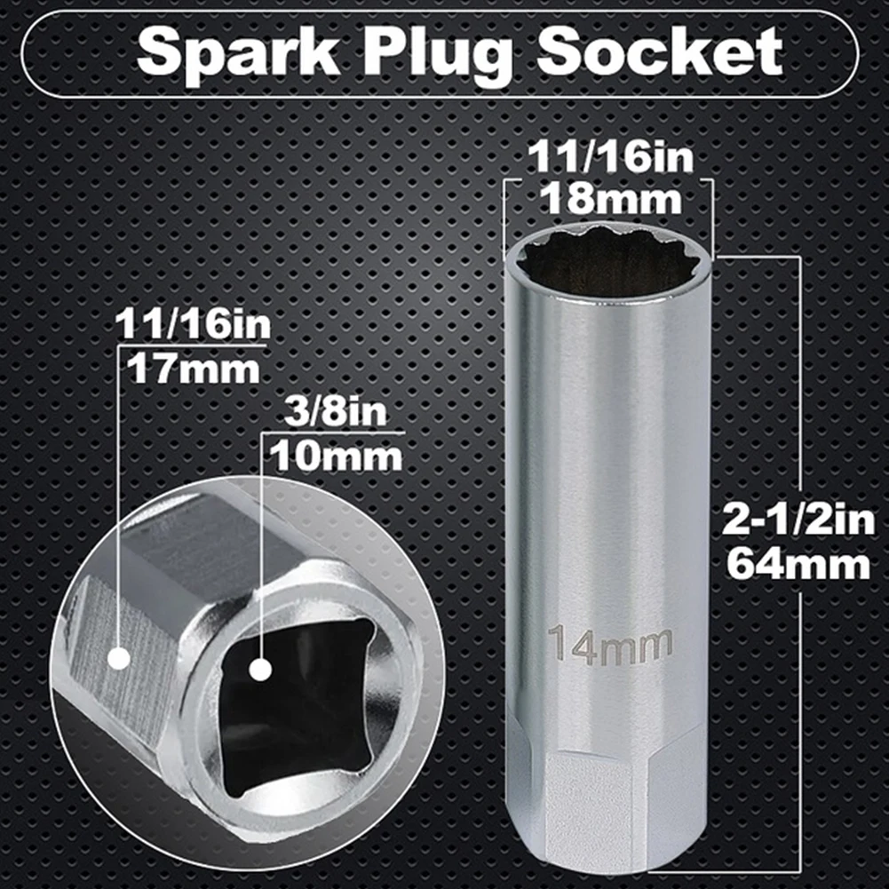 Wrench Spark Plug Socket 1pcs 3/8 Inch Chrome Vanadium Steel Removal Tool Silver Sleeve Socket 12-point 18.5/20mm Tool Cheap
Wrench Spark Plug Socket 1pcs 3/8 Inch Chrome Vanadium Steel Removal Tool Silver Sleeve Socket 12-point 18.5/20mm Tool Cheap