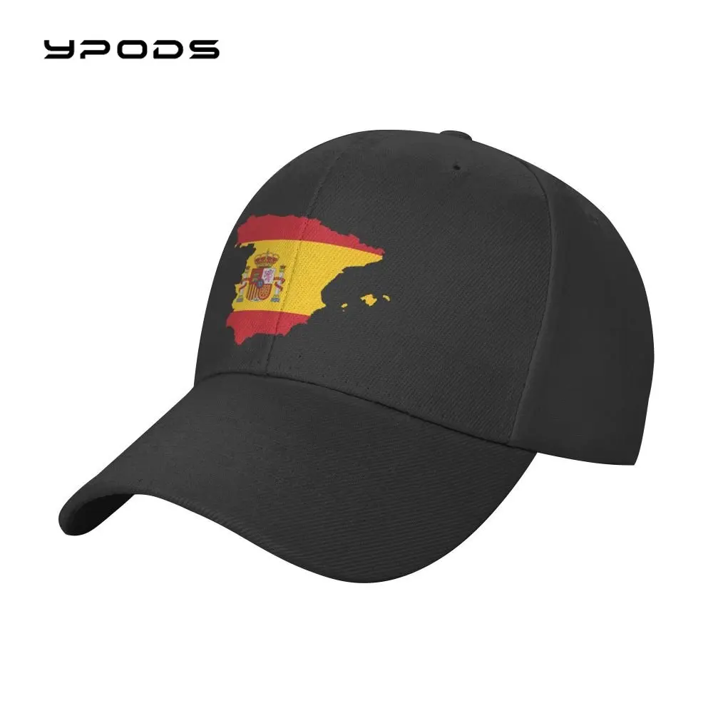 

2022 Personalized Spain Flag Map Baseball Cap Women Men Spanish Patriotic Dad Hat Outdoor Snapback Caps