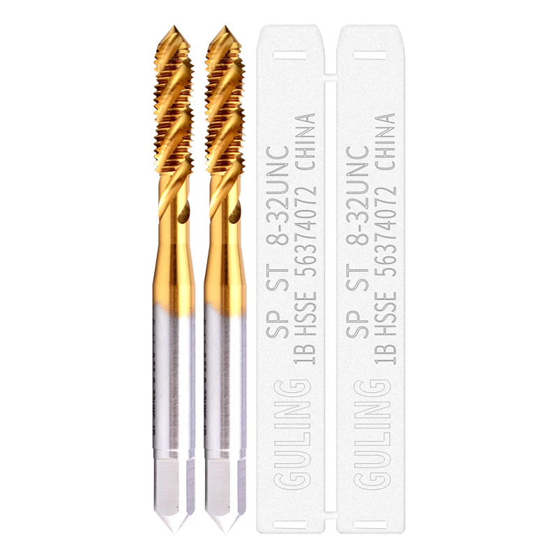 HSSE-M35 With Tin Insert Spiral Fluted Tap ST UNC2-56 4-40 6-32 8-32 10-24 S T 1/4 5/16 3/8- 32 20 28 18 24 16 Screw Thread Taps
HSSE-M35 With Tin Insert Spiral Fluted Tap ST UNC2-56 4-40 6-32 8-32 10-24 S T 1/4 5/16 3/8- 32 20 28 18 24 16 Screw Thread Taps