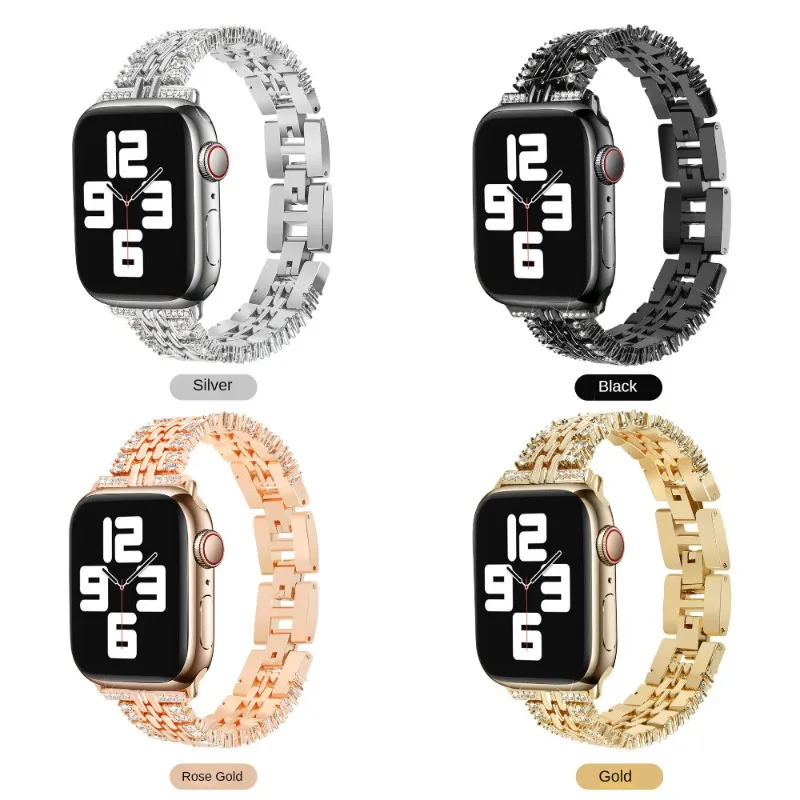 Suitable for Apple Watch Strap Apple Watch 8 Ultra Hemp Pin Five Beads Deluxe Diamond Inlaid Metal Strap Accessories 49mm42mm
Suitable for Apple Watch Strap Apple Watch 8 Ultra Hemp Pin Five Beads Deluxe Diamond Inlaid Metal Strap Accessories 49mm42mm