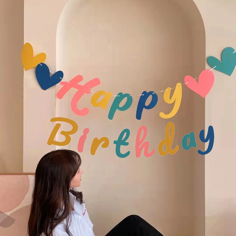 Happy birthday bunting banner, colorful love letter bunting banner, background wall decoration for baby's first birthday party
Happy birthday bunting banner, colorful love letter bunting banner, background wall decoration for baby's first birthday party
