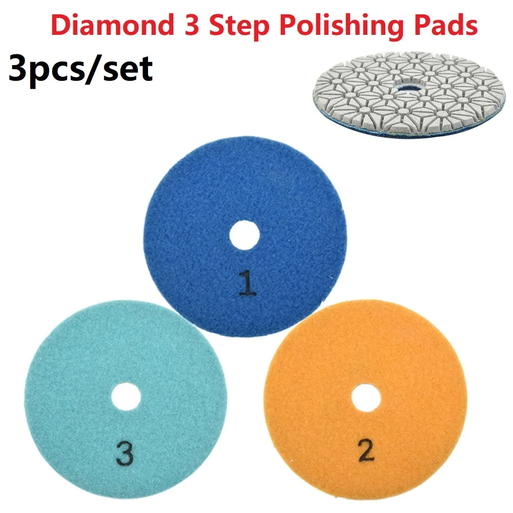 3PCS 4 Inch 100mm Dry/wet Diamond 3 Step Polishing Pads Granite Polishing Tool Accessories Woodworking Tools Herramientas
3PCS 4 Inch 100mm Dry/wet Diamond 3 Step Polishing Pads Granite Polishing Tool Accessories Woodworking Tools Herramientas