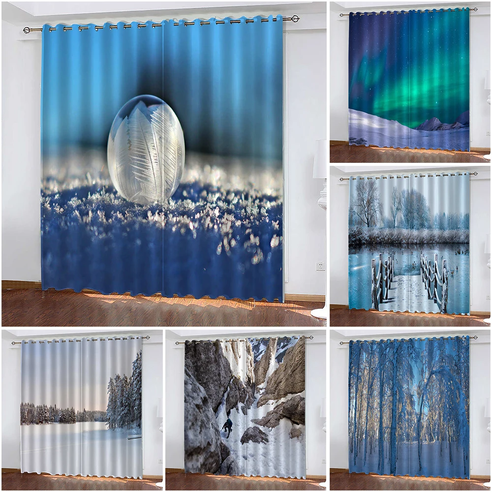 Winter Landscape 3D Printing Household Curtains Snow Scenes Blackout Curtains Curtains for Living Room Luxury Cotinas De Sala
Winter Landscape 3D Printing Household Curtains Snow Scenes Blackout Curtains Curtains for Living Room Luxury Cotinas De Sala