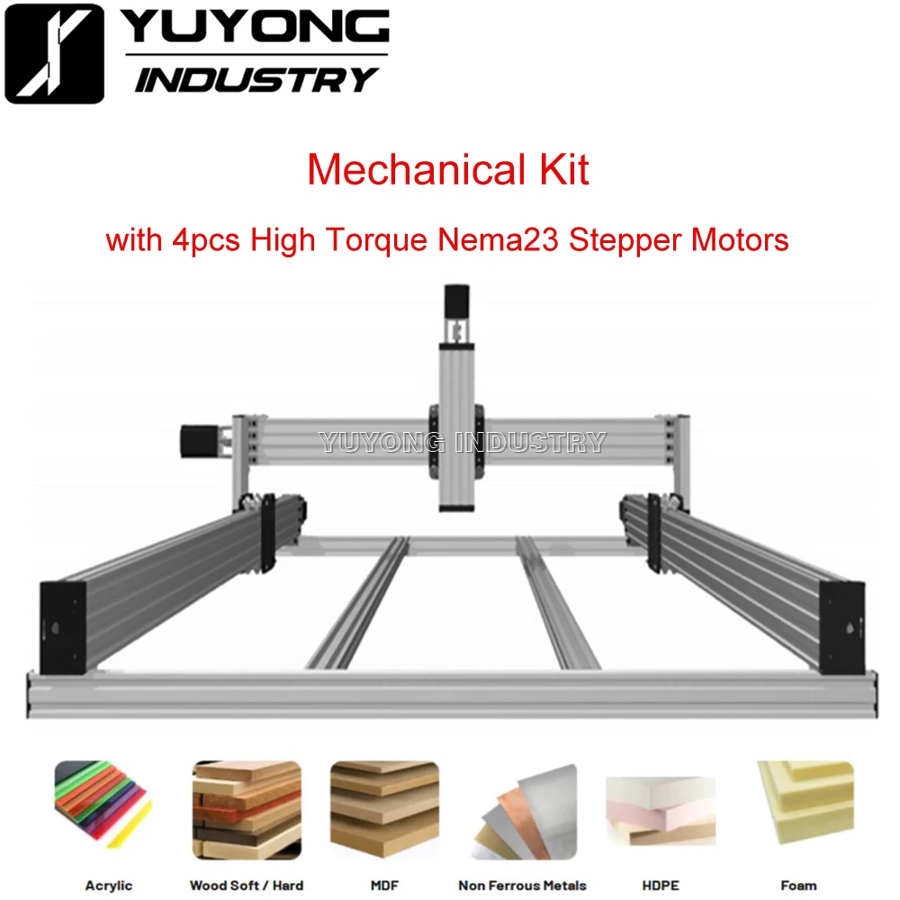 High precise LEAD CNC Router mechanical kit with 4pcs High Torque 2.5N.M Nema23 Stepper Motors
High precise LEAD CNC Router mechanical kit with 4pcs High Torque 2.5N.M Nema23 Stepper Motors
