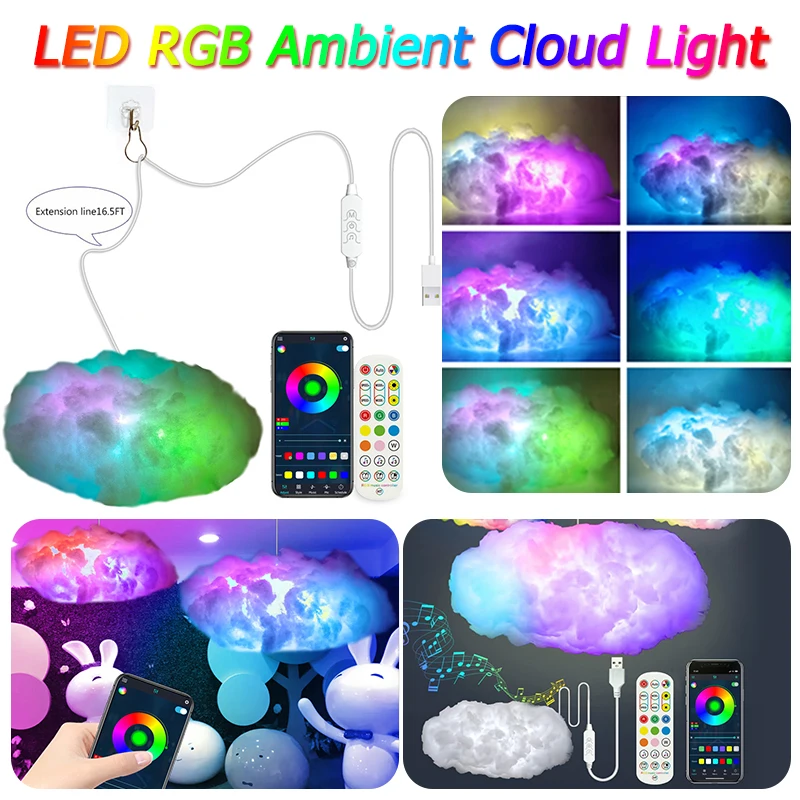 5V USB Cloud Light APP Control Music Synchronization 3D RGBIC Ambient Light Lightning Simulation Clouds Children'S Room Light
5V USB Cloud Light APP Control Music Synchronization 3D RGBIC Ambient Light Lightning Simulation Clouds Children'S Room Light