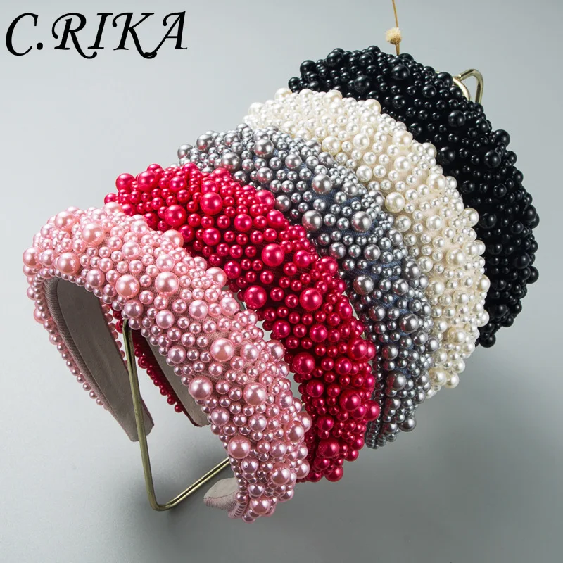 Baroque Sponge Full Pearl Headbands Fashion Hair Accessories Women's Handmade Beads Trend Banquet Hairband Hair Hoop Headwear
Baroque Sponge Full Pearl Headbands Fashion Hair Accessories Women's Handmade Beads Trend Banquet Hairband Hair Hoop Headwear