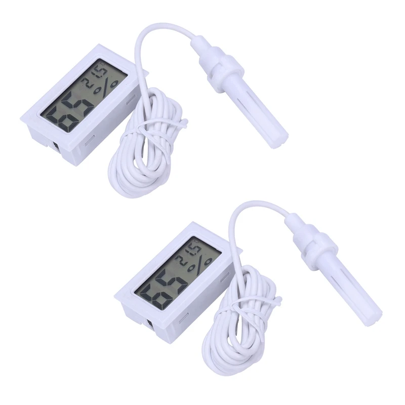 2X Embedded Temperature And Humidity Meter FY-12 Electronic Hygrometer Digital Temperature Hygrometer With Probe
2X Embedded Temperature And Humidity Meter FY-12 Electronic Hygrometer Digital Temperature Hygrometer With Probe