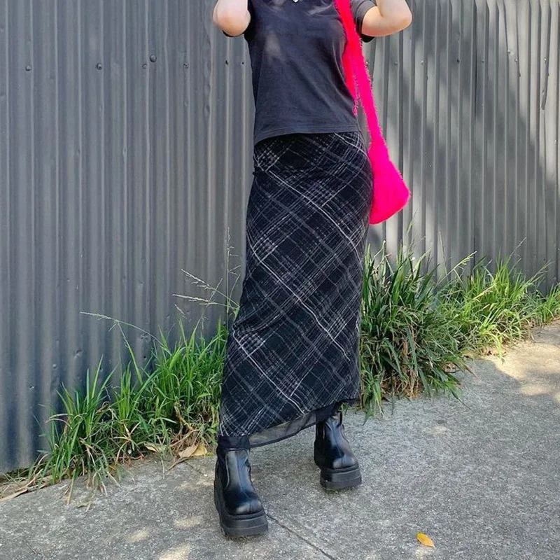 Summer Casual Sheath Dress Women Plaid Printed Double-layer Net Yarn Skirts 2021 New All-match High Waist Vintage Y2k Long Skirt
Summer Casual Sheath Dress Women Plaid Printed Double-layer Net Yarn Skirts 2021 New All-match High Waist Vintage Y2k Long Skirt