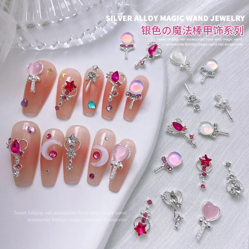 10pcs Luxury Pink Magic Wand Nail Art Charm 3D Japanese Cartoon Candy Girls Lollipop Jewelry Nail Art Decorations DIY Supplies
10pcs Luxury Pink Magic Wand Nail Art Charm 3D Japanese Cartoon Candy Girls Lollipop Jewelry Nail Art Decorations DIY Supplies