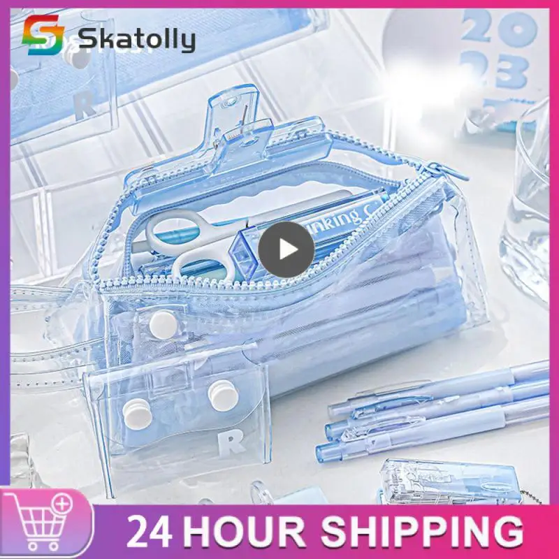 High Quality Transparent Pencil Case Spacious Fashionable Stationery Storage Convenient Durable College Essentials Pencil Case
High Quality Transparent Pencil Case Spacious Fashionable Stationery Storage Convenient Durable College Essentials Pencil Case