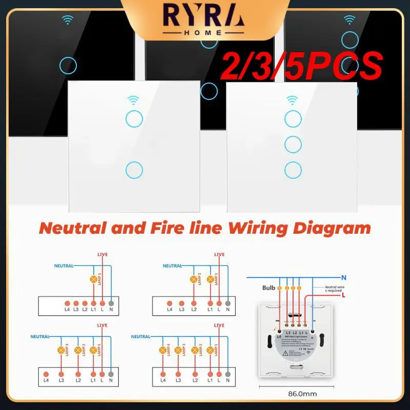 2/3/5PCS Smart Life Two Wiring Methods Smart Switch Wireless Smart Touch Switch Tuya Wifi Wall Light Switch
2/3/5PCS Smart Life Two Wiring Methods Smart Switch Wireless Smart Touch Switch Tuya Wifi Wall Light Switch
