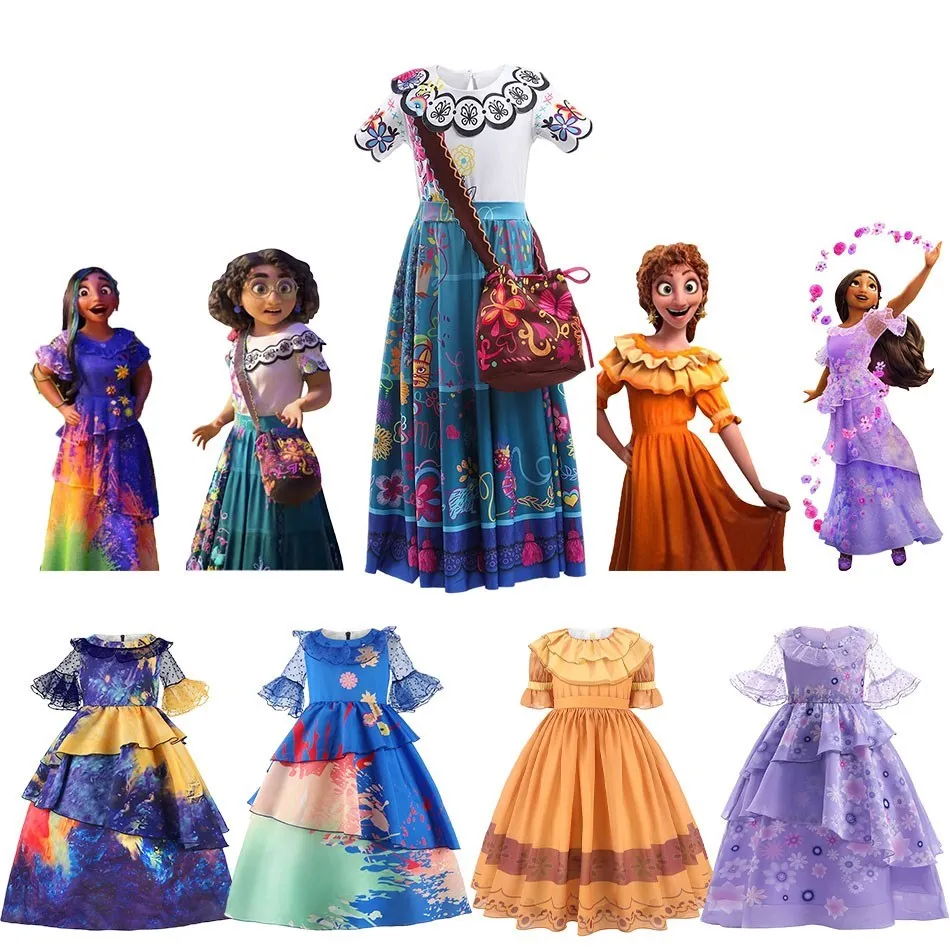 Disney Encanto Costume Princess Dress For Kids Mirabel Madrigal Isabela Halloween Cosplay Costume Child Party Gown Vestidos
Disney Encanto Costume Princess Dress For Kids Mirabel Madrigal Isabela Halloween Cosplay Costume Child Party Gown Vestidos