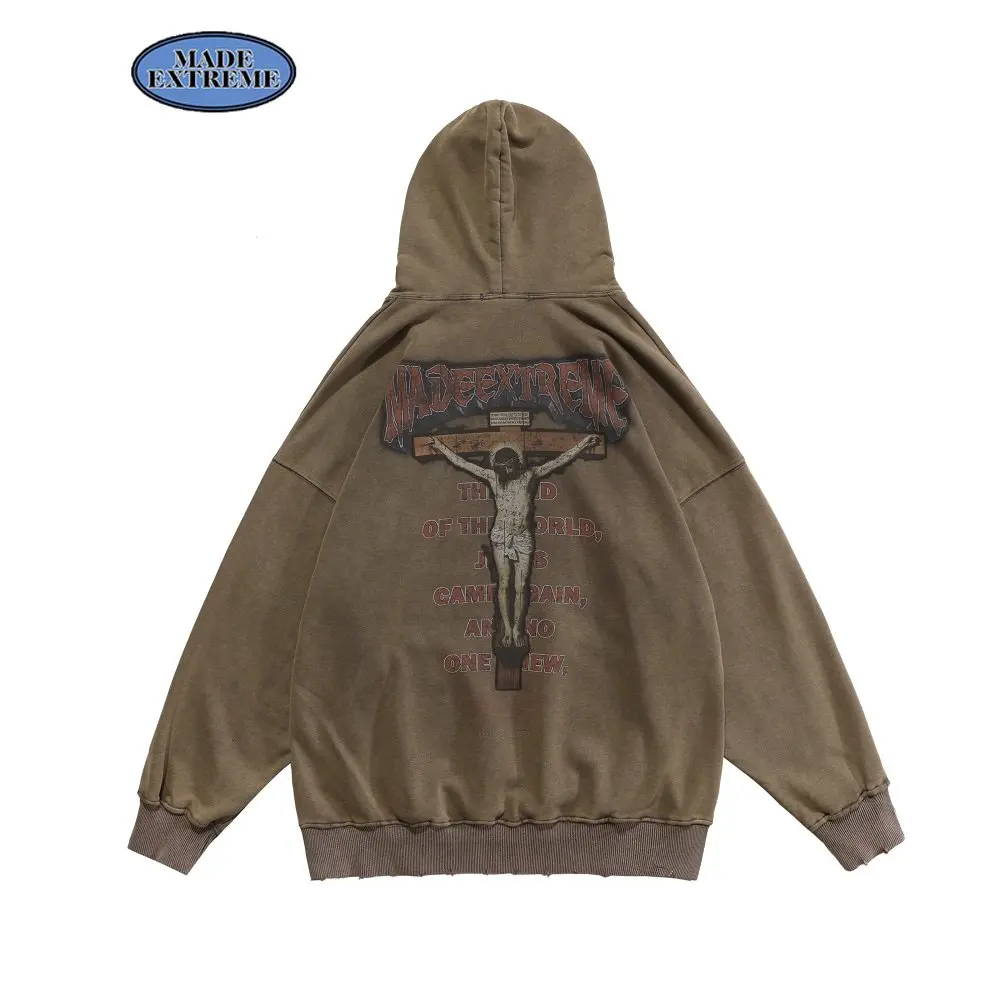 MadeExtreme Jesus Letter Print Washed Distressed hoodie Harajuku sweatshirts trend skateboard men hoodies oversized hoodie
MadeExtreme Jesus Letter Print Washed Distressed hoodie Harajuku sweatshirts trend skateboard men hoodies oversized hoodie