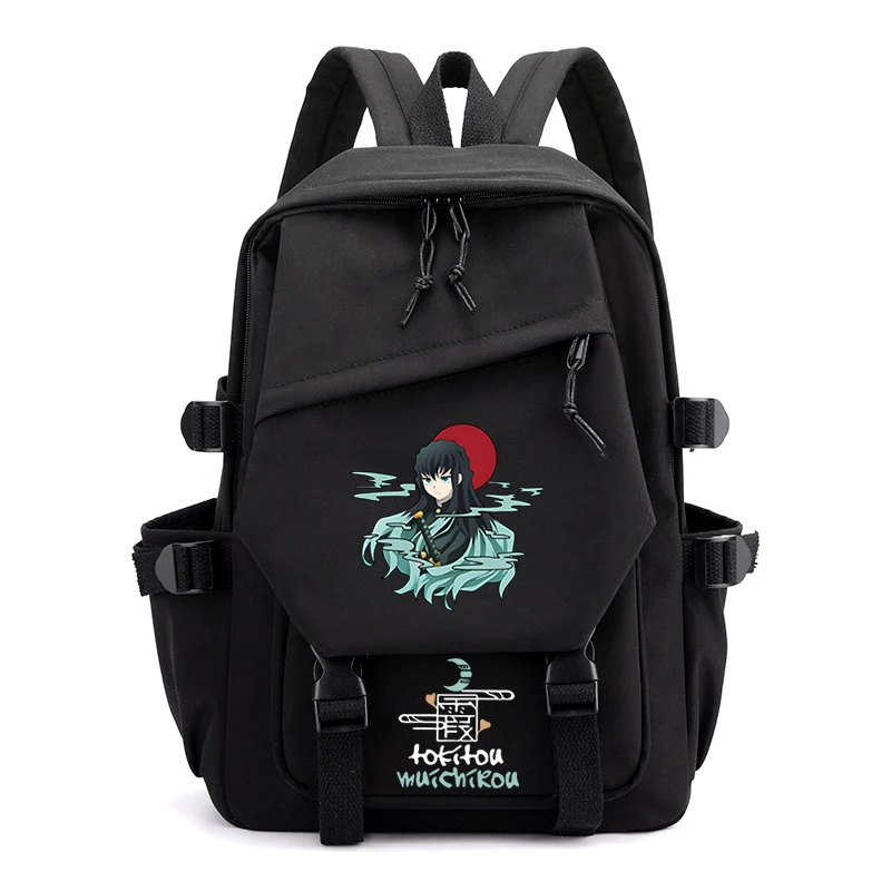 

Kimetsu No Yaiba Anime Bakcpack Demon Slayer Student Shoulders Bag High-capacity Zip Bookbag Casual Manga Women Laptop Bag