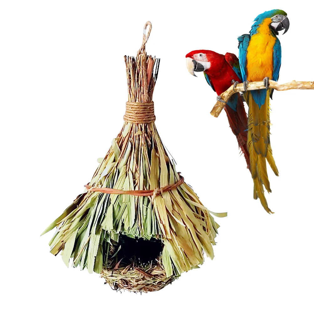 Birds House- 1Pc Bird Nest Birds Accessories Grass Weaving Nest Birds House Hanging Nest Birds Living Room for Birds
Birds House- 1Pc Bird Nest Birds Accessories Grass Weaving Nest Birds House Hanging Nest Birds Living Room for Birds