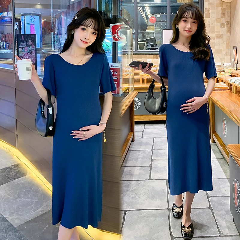 5573# Summer Thin Breathable Knitted Cotton Maternity Long Dress Casual Straight Clothes for Pregnant Women Pregnancy Clothing
5573# Summer Thin Breathable Knitted Cotton Maternity Long Dress Casual Straight Clothes for Pregnant Women Pregnancy Clothing