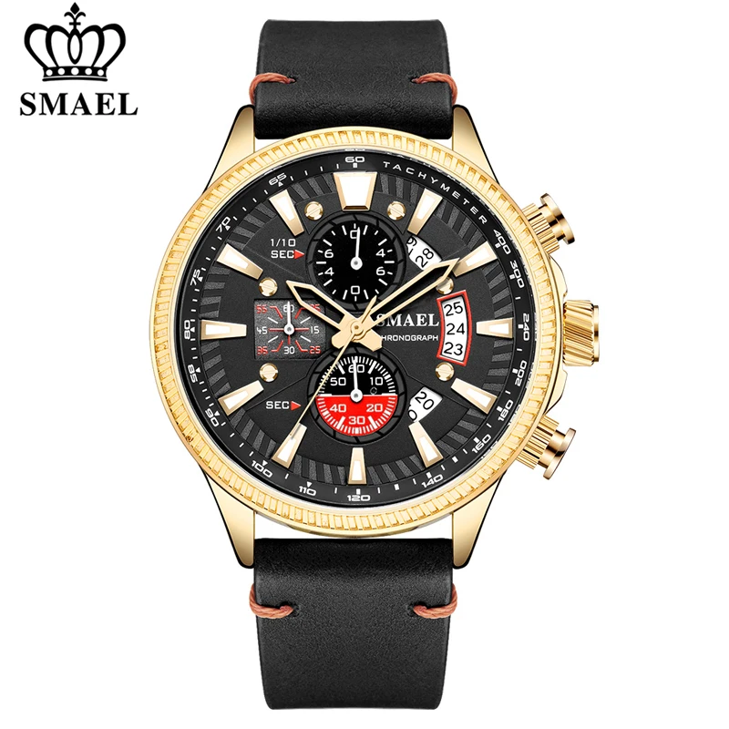 New SMAEL Luxury Brand Mens Watches Waterproof Sport Quartz Watch With Chronograph for Men Clock Male Fashion Casual Wrist Watch
New SMAEL Luxury Brand Mens Watches Waterproof Sport Quartz Watch With Chronograph for Men Clock Male Fashion Casual Wrist Watch