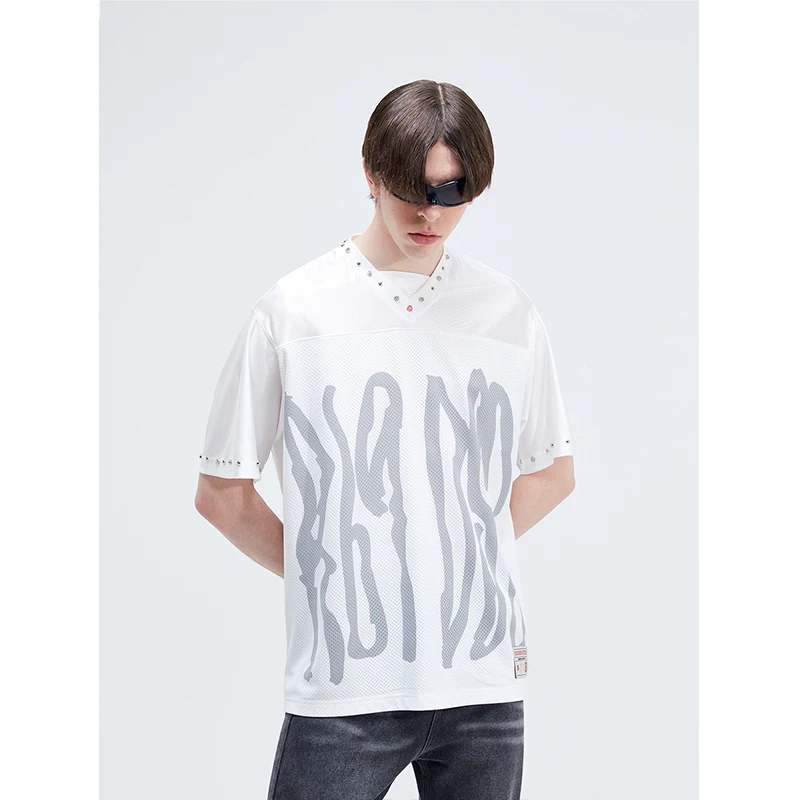 Men's Diamond Stud Graffiti Logo Jersey Mesh Street Niche T-shirt Oversized T Shirt Spring and Summer MEN Tops Tees R69
Men's Diamond Stud Graffiti Logo Jersey Mesh Street Niche T-shirt Oversized T Shirt Spring and Summer MEN Tops Tees R69