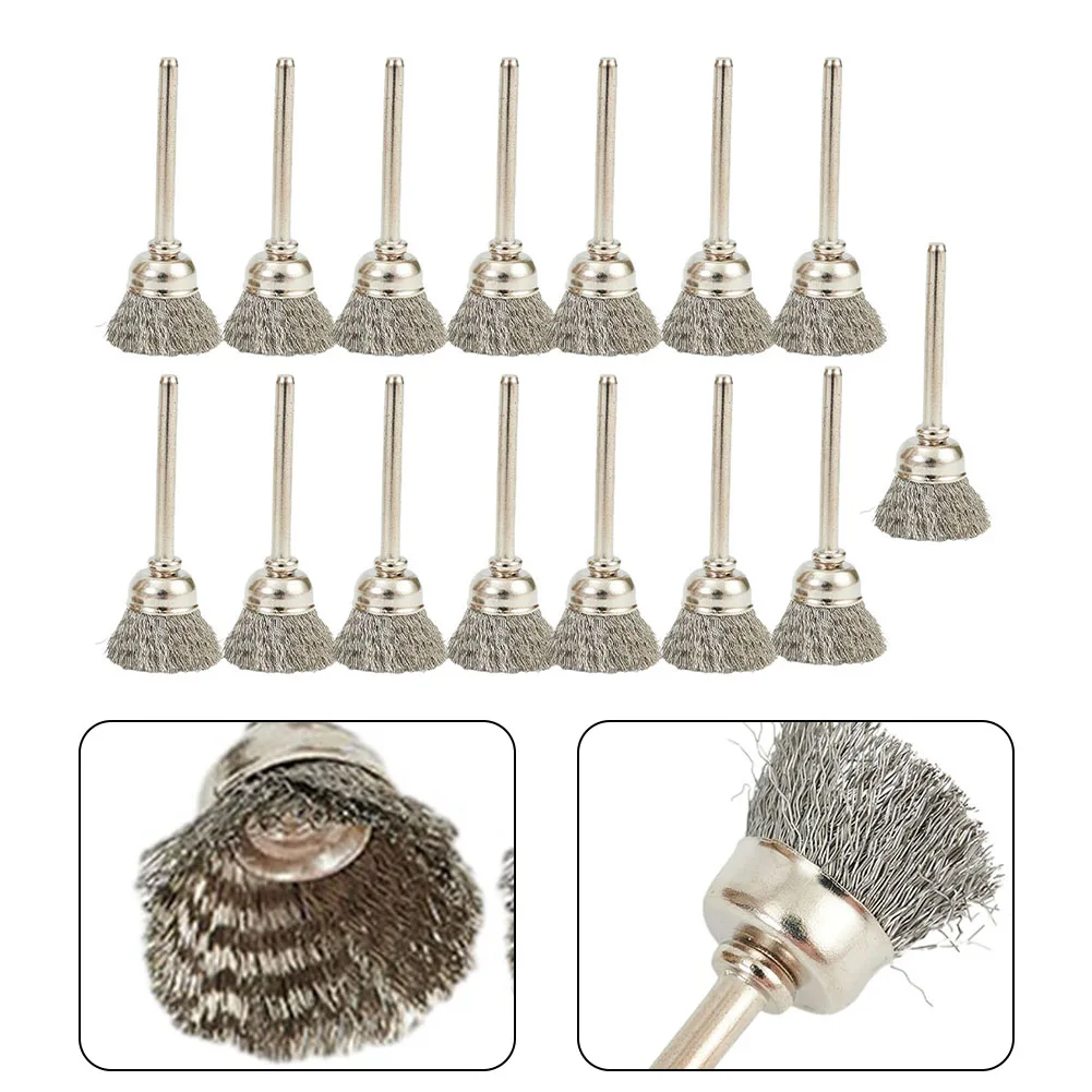 15pcs Wire Brushes Set, Stainless Steel Wire Cup Wheels For For Dremel Rotary Tool For Cleaning, Deburring Surface-Finishing
15pcs Wire Brushes Set, Stainless Steel Wire Cup Wheels For For Dremel Rotary Tool For Cleaning, Deburring Surface-Finishing