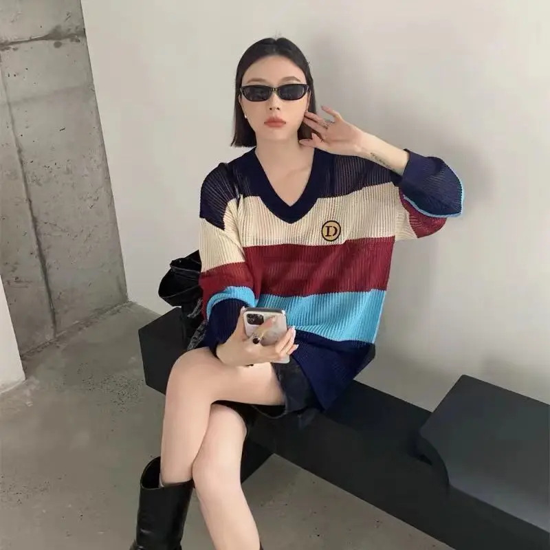 Ladies Mesh Hollowed Out See-through Cherry Pullover Sweater Tshirts Women Sexy Tops Female Girl Casual Knitted T-shirt BVy1615
Ladies Mesh Hollowed Out See-through Cherry Pullover Sweater Tshirts Women Sexy Tops Female Girl Casual Knitted T-shirt BVy1615