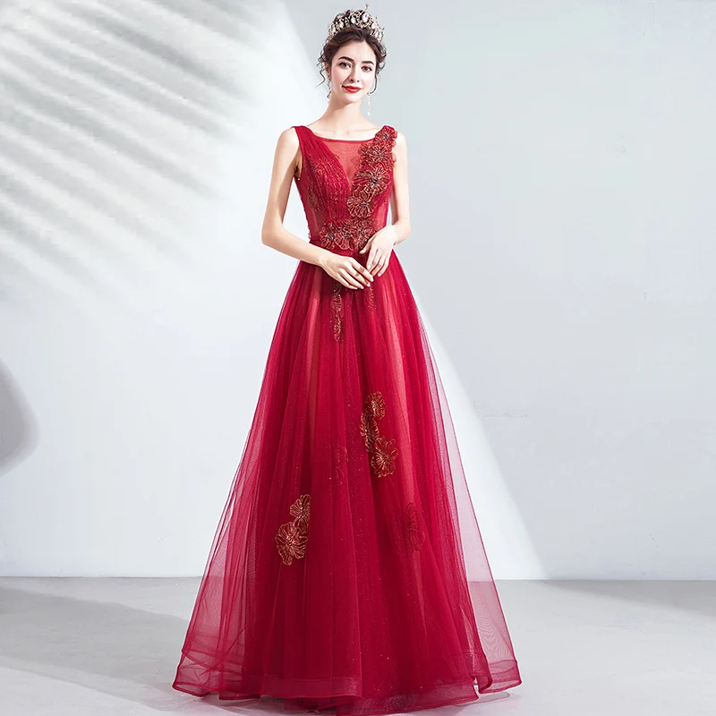Red Sleeveless Evening Dress O-Neck Appliques Floor-Length Elegant Backless Pleat A-Line New Plus Size Women Formal Gowns TS060
Red Sleeveless Evening Dress O-Neck Appliques Floor-Length Elegant Backless Pleat A-Line New Plus Size Women Formal Gowns TS060