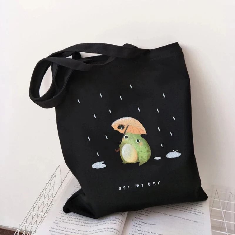 Canvas Tote Bag Shopper Bag Women Designer Handbag 2021 New Girl Fashion Casual Minimalist Style Frog Art Printing Shoulder Bags
Canvas Tote Bag Shopper Bag Women Designer Handbag 2021 New Girl Fashion Casual Minimalist Style Frog Art Printing Shoulder Bags