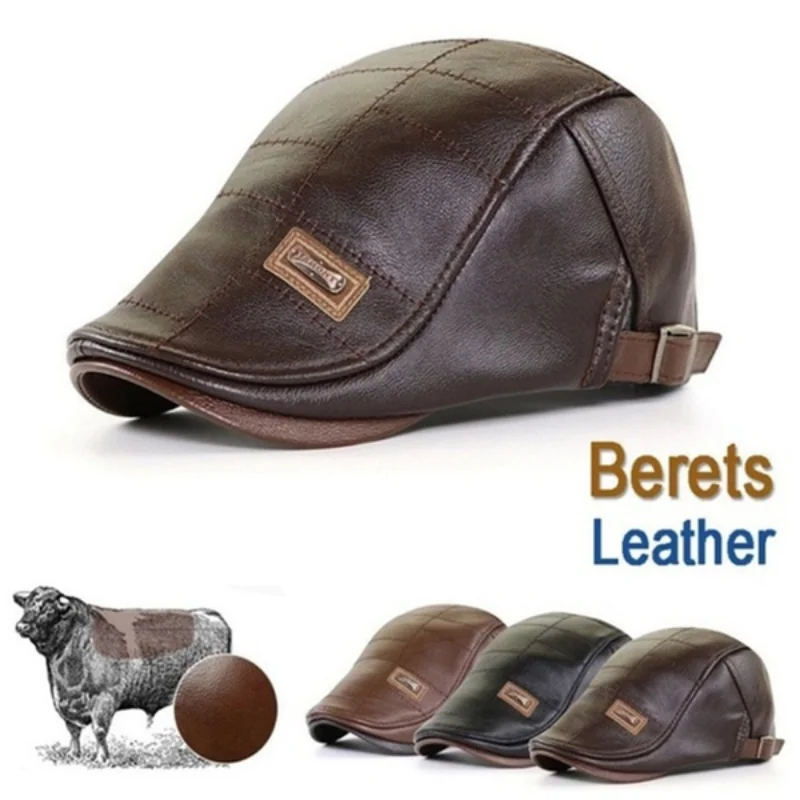 2021 Men Berets Hat Leather Flat Cap Warm Autumn Winter Male Adjustable High Quality Pu Leather Gatsby Mens Retro Beret Caps
2021 Men Berets Hat Leather Flat Cap Warm Autumn Winter Male Adjustable High Quality Pu Leather Gatsby Mens Retro Beret Caps