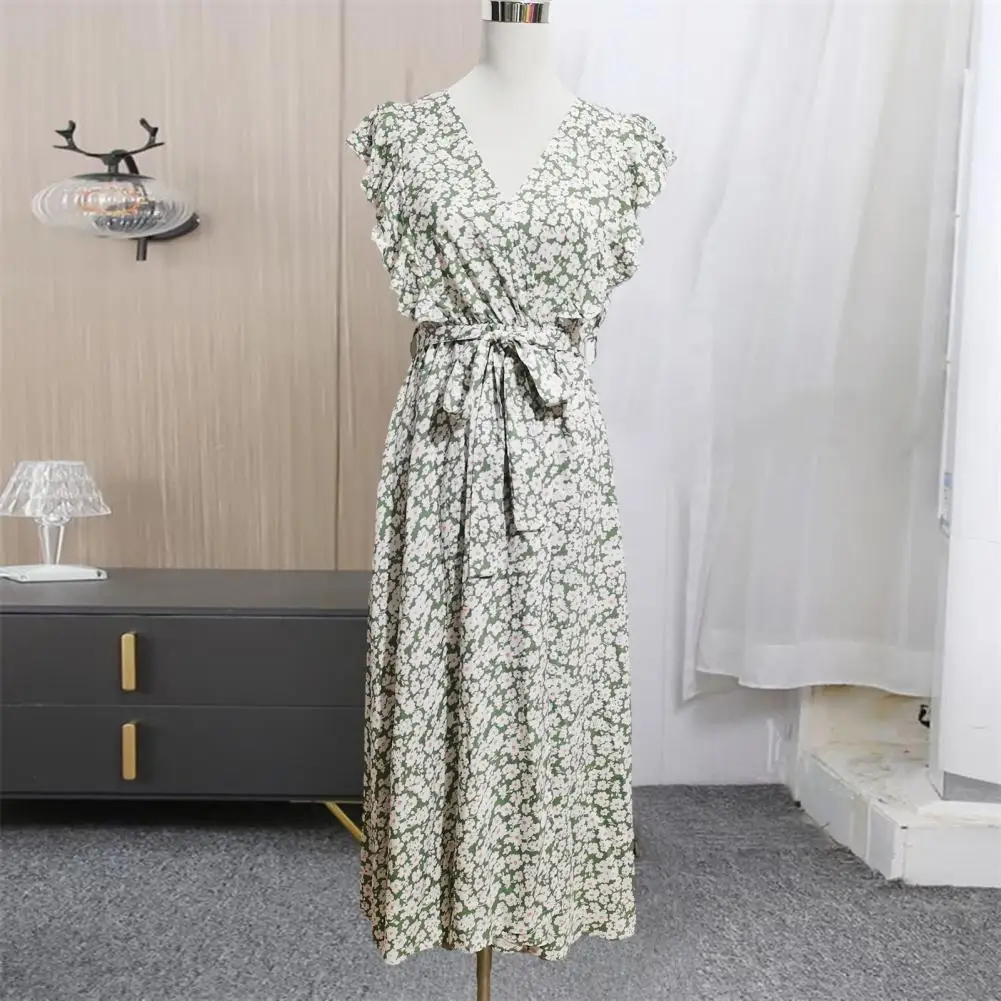 Midi Bohemia Dress Floral Print Bohemia Dress Elegant V-neck Midi with Ruffle Trim High Waist Belt Split Hem Streetwear Women
Midi Bohemia Dress Floral Print Bohemia Dress Elegant V-neck Midi with Ruffle Trim High Waist Belt Split Hem Streetwear Women