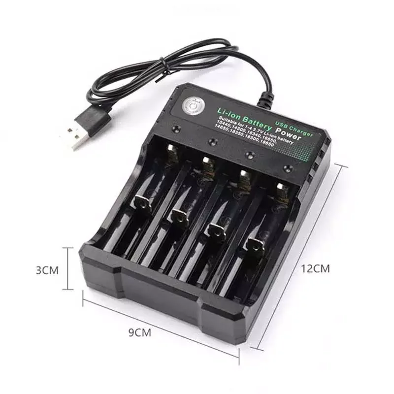 USB Lithium Battery Charger, 1/2/4 Slots for Optional, Fit for 10440, 14500, 16340, 16650, 14650, 18350, 18500/18650 Batteries
USB Lithium Battery Charger, 1/2/4 Slots for Optional, Fit for 10440, 14500, 16340, 16650, 14650, 18350, 18500/18650 Batteries