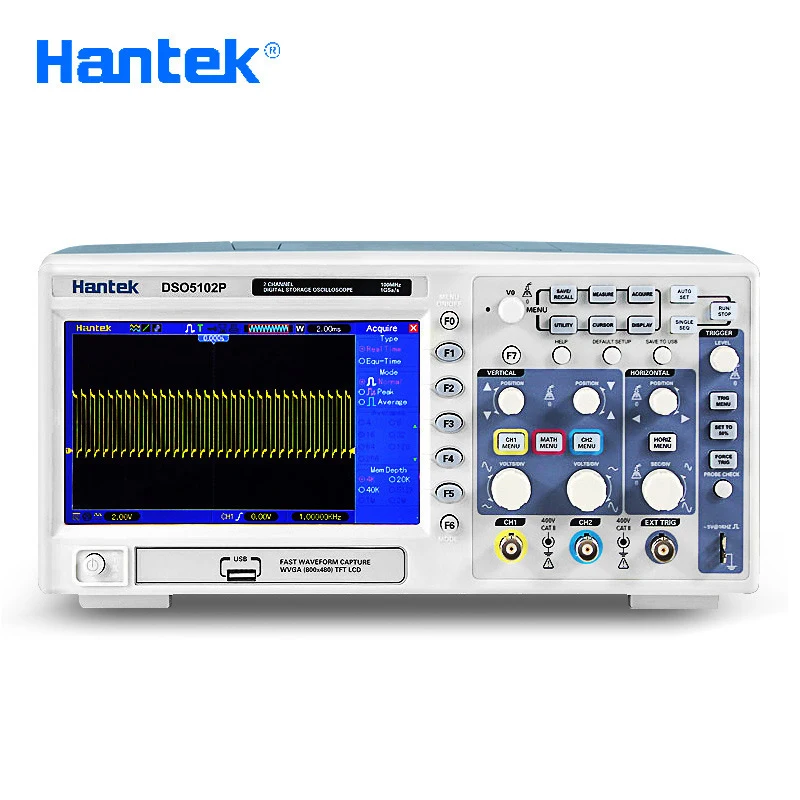 Hantek DSO5102B Digital Oscilloscope 2-Channel 100Mhz Bandwidth 1GSA/s Oscilloscope Portable Handheld Oscilloscope
Hantek DSO5102B Digital Oscilloscope 2-Channel 100Mhz Bandwidth 1GSA/s Oscilloscope Portable Handheld Oscilloscope