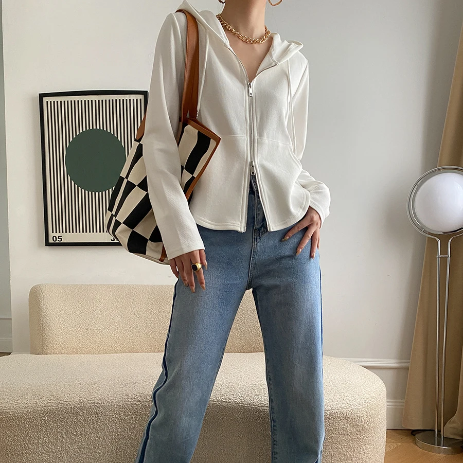 2023 Spring Long Sleeve Women Cotton Hooded Hoodies Two Zip Women Long Sleeve Hoodie Pullovers New Clothes Women Tops
2023 Spring Long Sleeve Women Cotton Hooded Hoodies Two Zip Women Long Sleeve Hoodie Pullovers New Clothes Women Tops