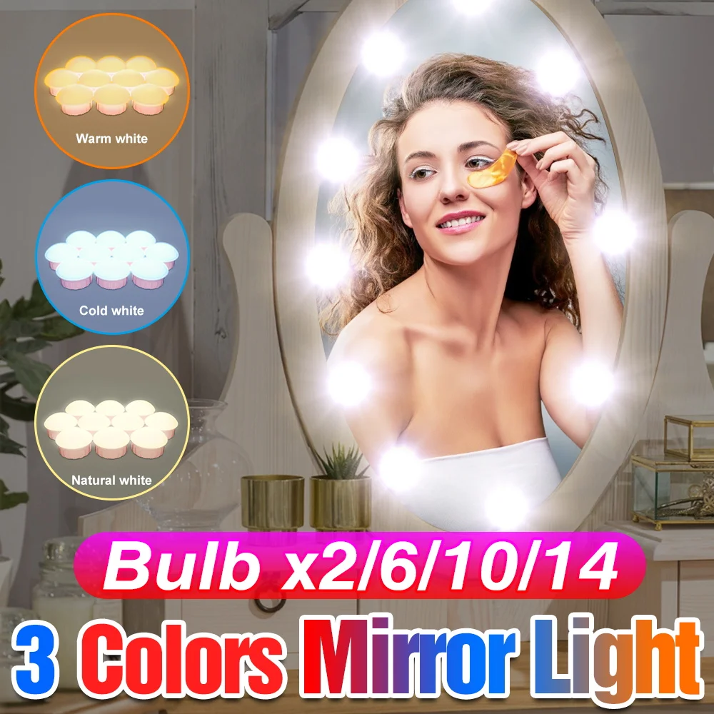 3 Colors Cosmetic Lamp USB LED Vanity Makeup Mirror Light Bulb Hollywood Make Up Lamp Bathroom Dressing Table Lighting Wall Lamp
3 Colors Cosmetic Lamp USB LED Vanity Makeup Mirror Light Bulb Hollywood Make Up Lamp Bathroom Dressing Table Lighting Wall Lamp