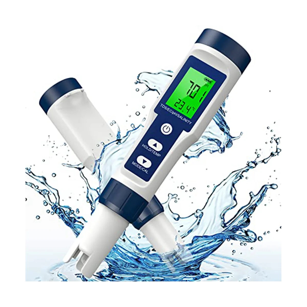 TDS Meter, 0-200000 PPM Meter, 0-14 PH Meter, 5 in 1 TDS/EC/SALT/TEMP/PH Meter for Drinking Water, Pool and Fish Tank
TDS Meter, 0-200000 PPM Meter, 0-14 PH Meter, 5 in 1 TDS/EC/SALT/TEMP/PH Meter for Drinking Water, Pool and Fish Tank