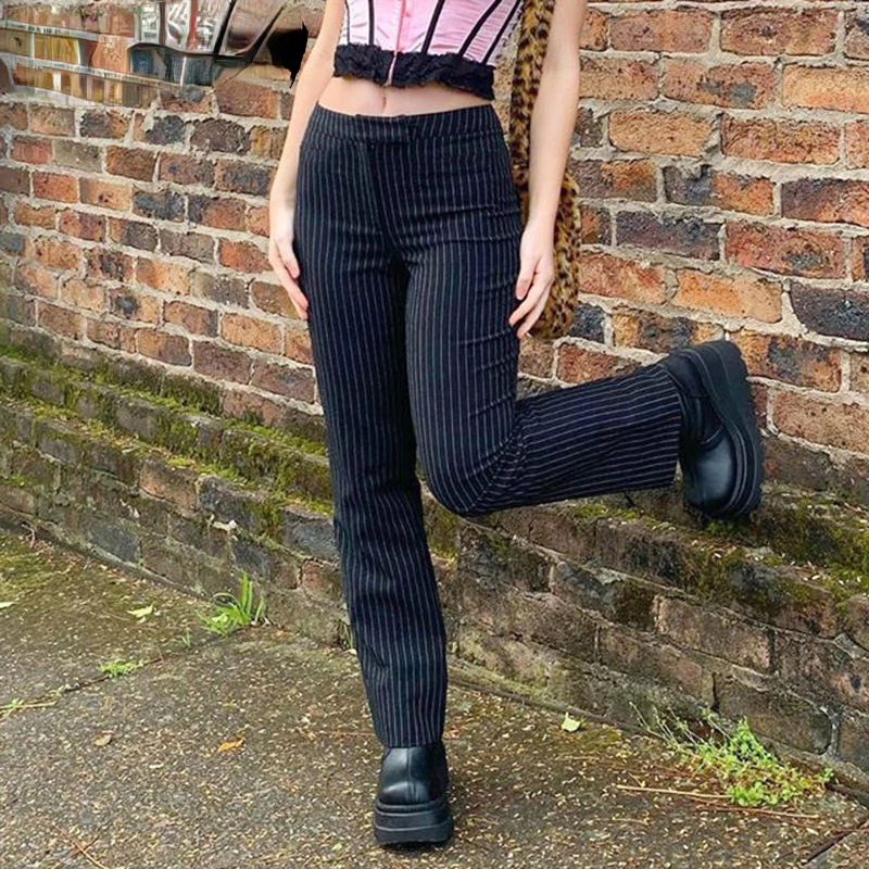 tops Indie Black Striped Slim Pants E-girl Vintage High Waist Straight Pants 90s Fashion Streetwear Casual Trousers Fall
tops Indie Black Striped Slim Pants E-girl Vintage High Waist Straight Pants 90s Fashion Streetwear Casual Trousers Fall