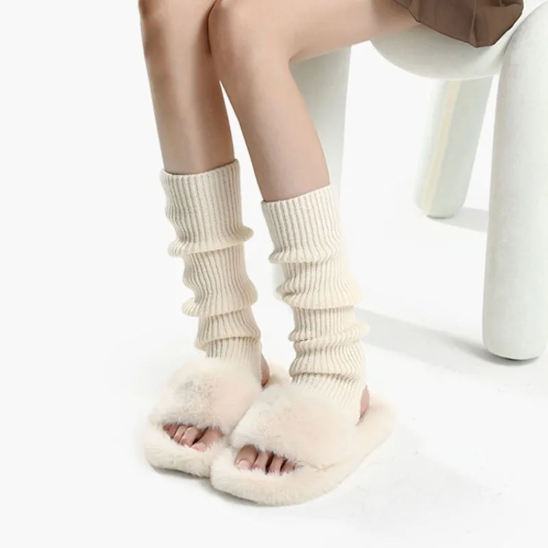 Slipper Socks Women Spring Summer JK Knitted Long Socks Acrylic White Black Leg Warmer Girls Mid Calf Y2K Stockings
Slipper Socks Women Spring Summer JK Knitted Long Socks Acrylic White Black Leg Warmer Girls Mid Calf Y2K Stockings